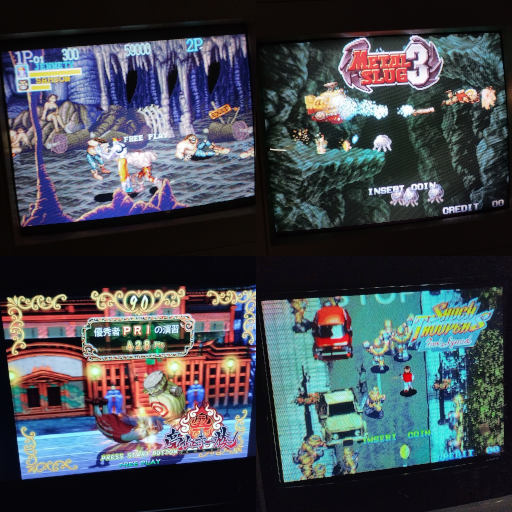 Les écrans des 4 jeux de la rotation