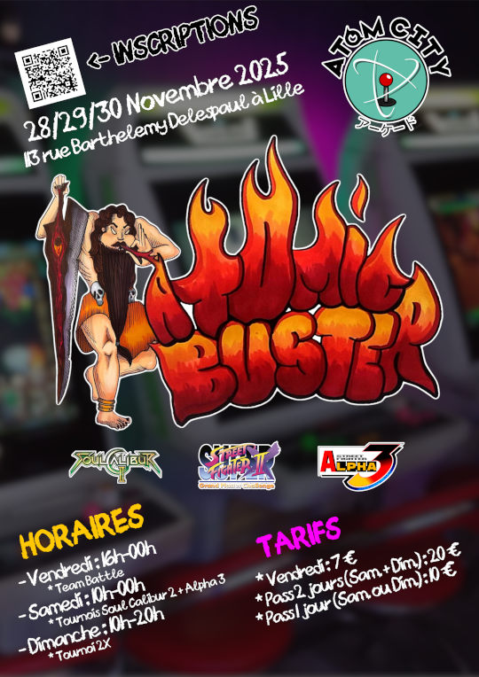 Affiche du ranking 2X, Alpha 3 et Soul Calibur qui reprend les informations ci-présentes