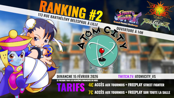 Affiche du ranking 2X, Soul Calibur 2 et Vampire Savior