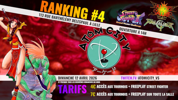 Affiche du ranking 2X, Soul Calibur 2 et Vampire Savior