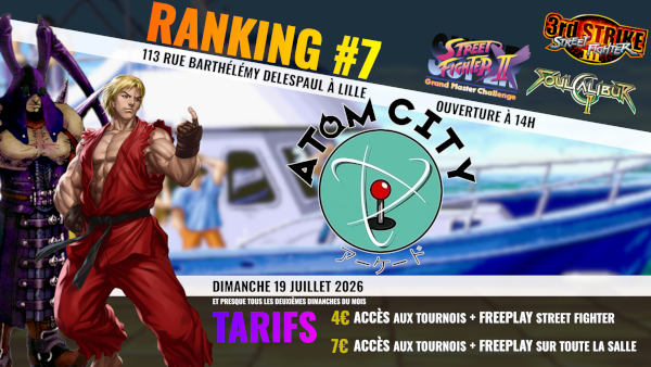 Affiche du ranking 2X, Soul Calibur 2 et Third Strike